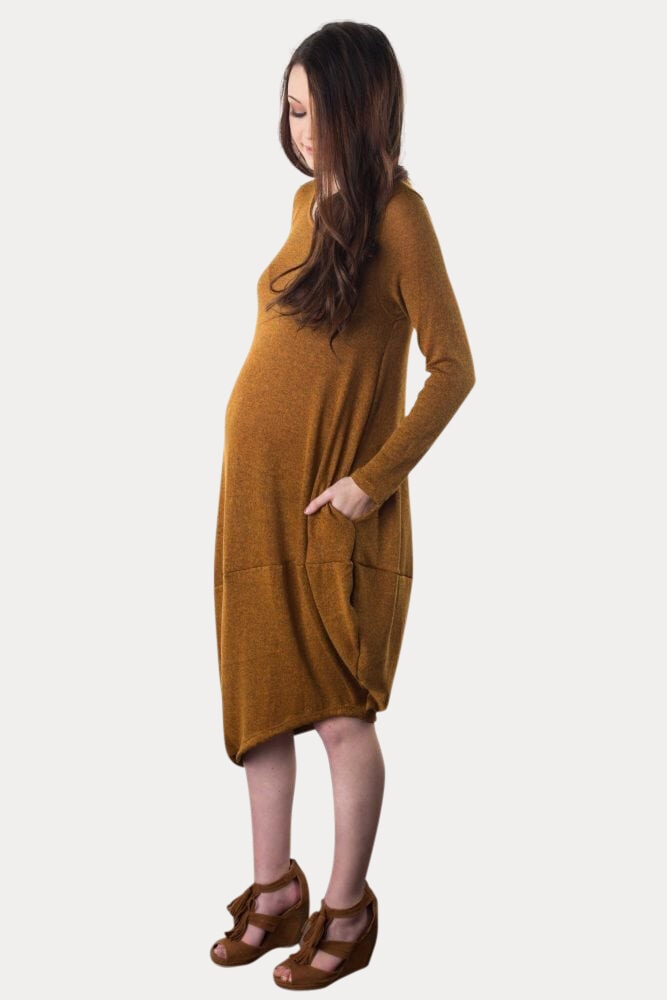 cozy maternity dress