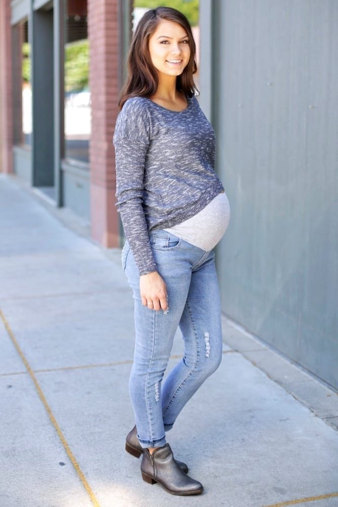trendy maternity jeans
