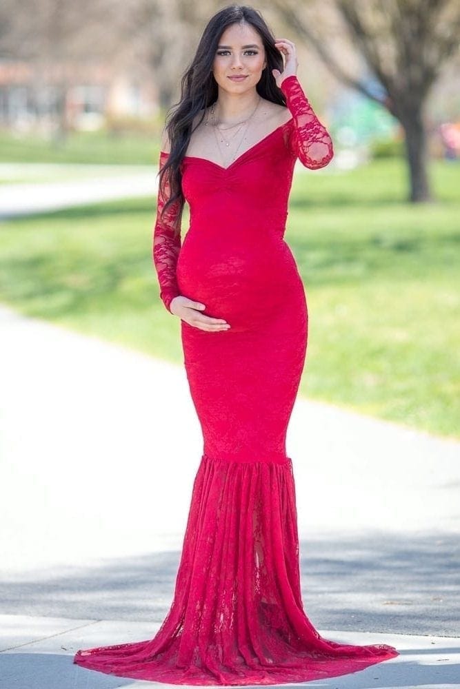 mermaid maternity gown