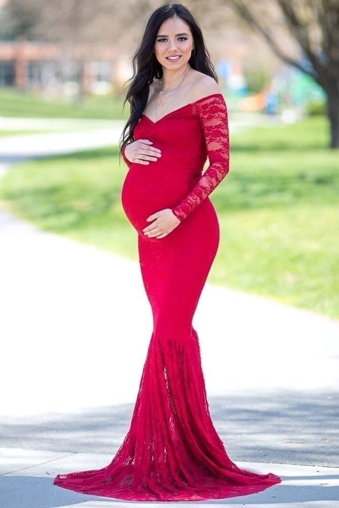 mermaid maternity gown