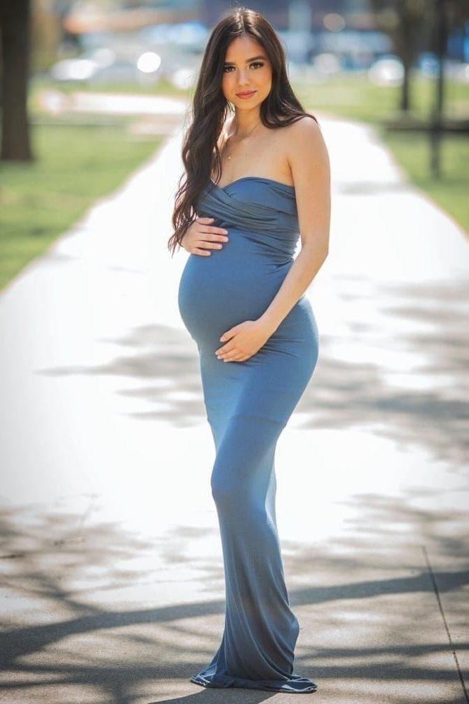 simple maternity gown