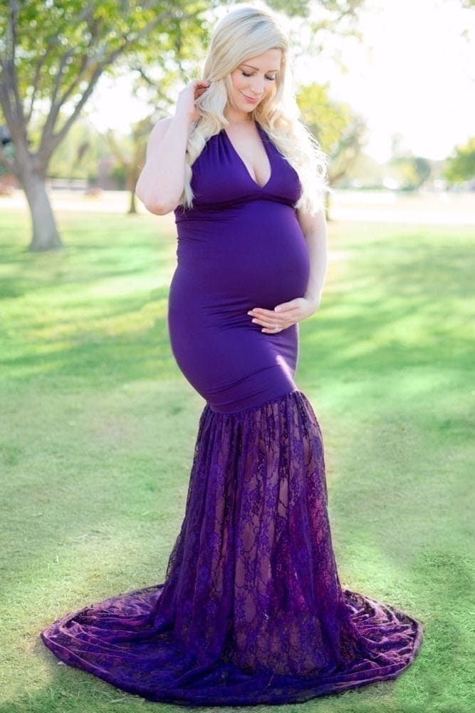maternity halter gown