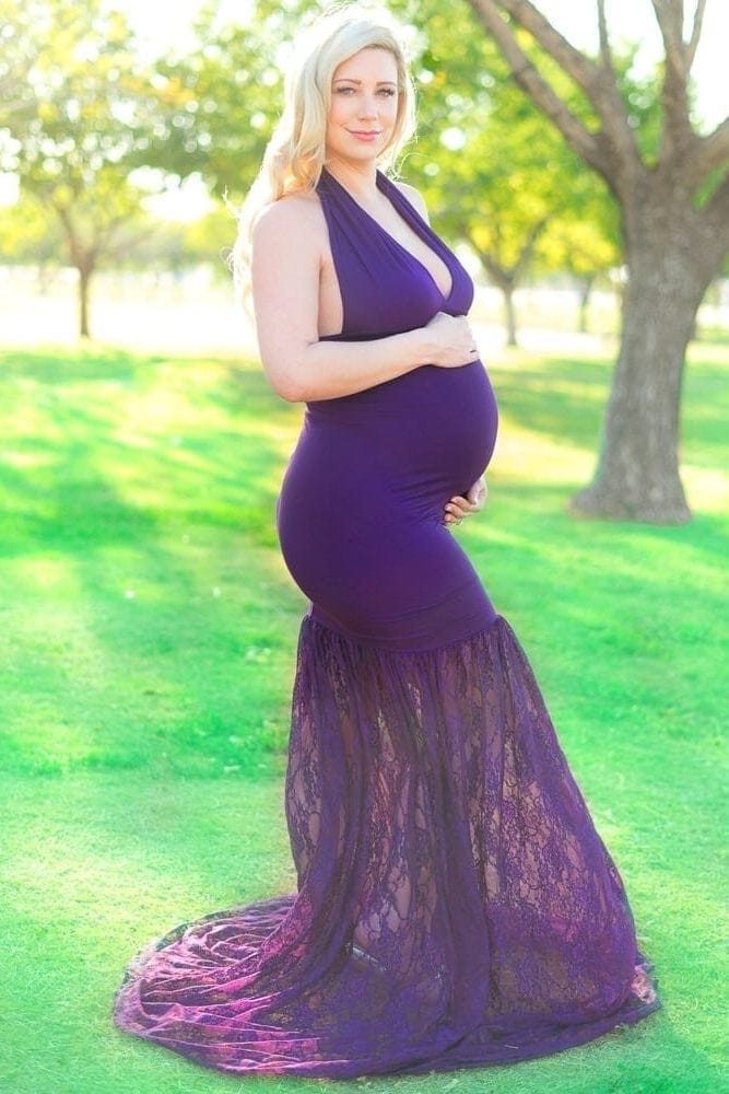 maternity halter gown
