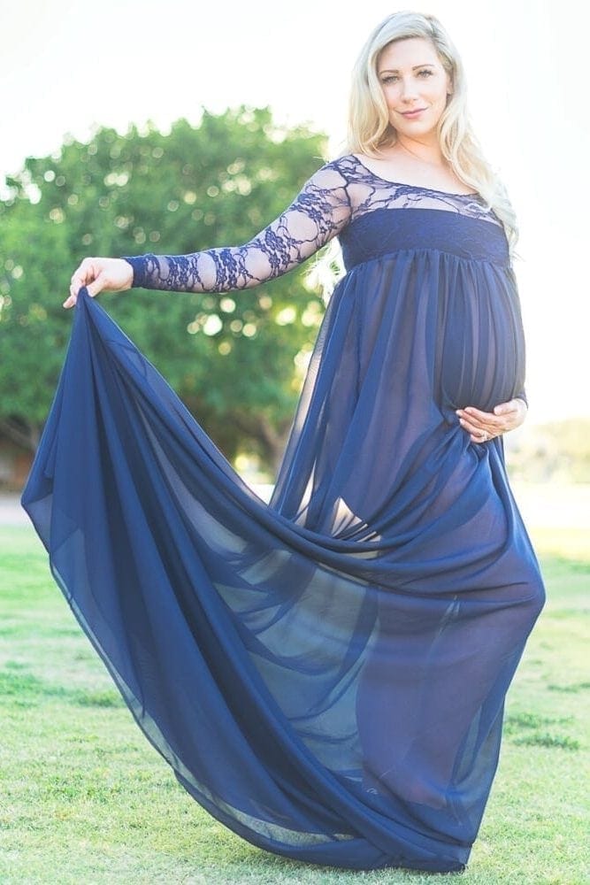 chiffon maternity gown
