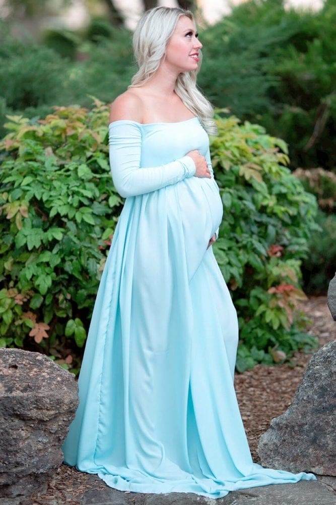 flowy maternity gown