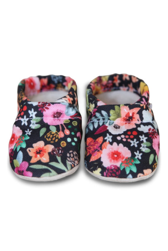 bright floral baby shoes