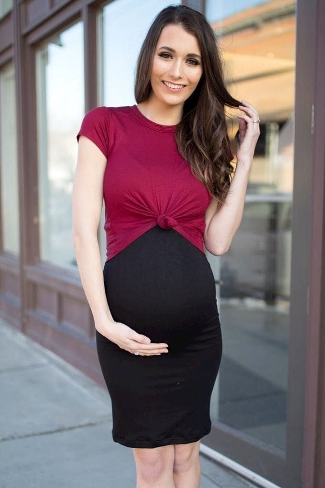 black maternity skirt
