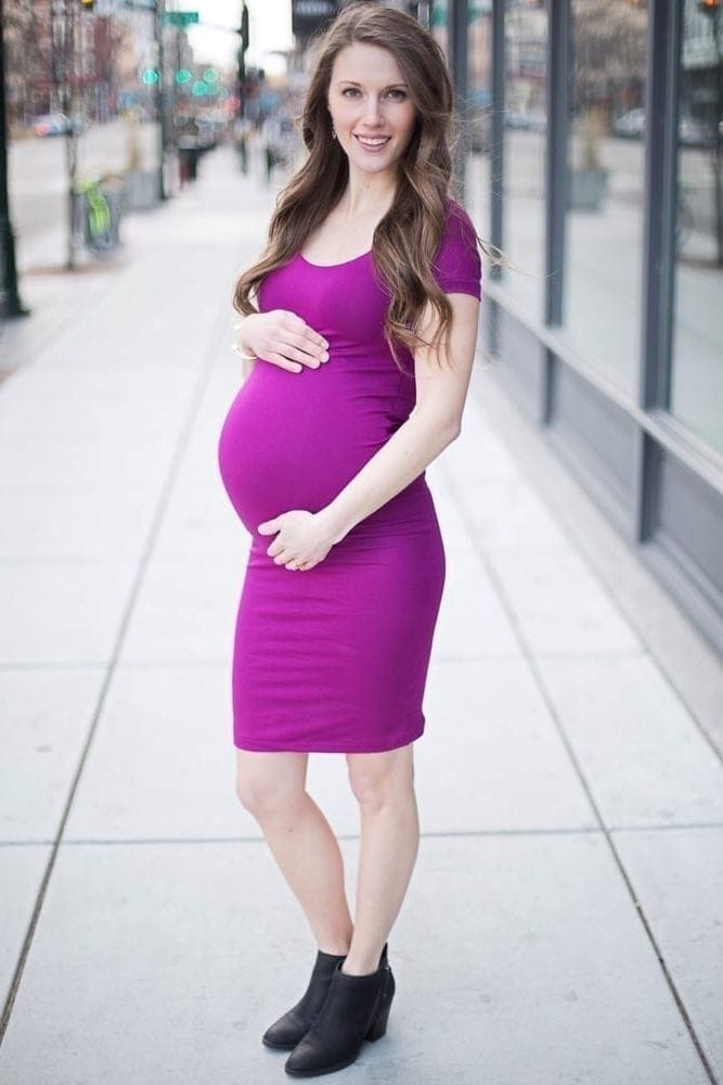 short sleeve maternity dress