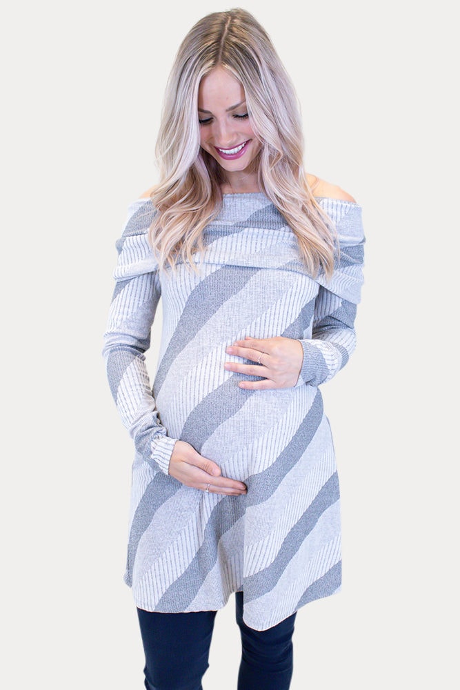 cowl neck maternity sweater