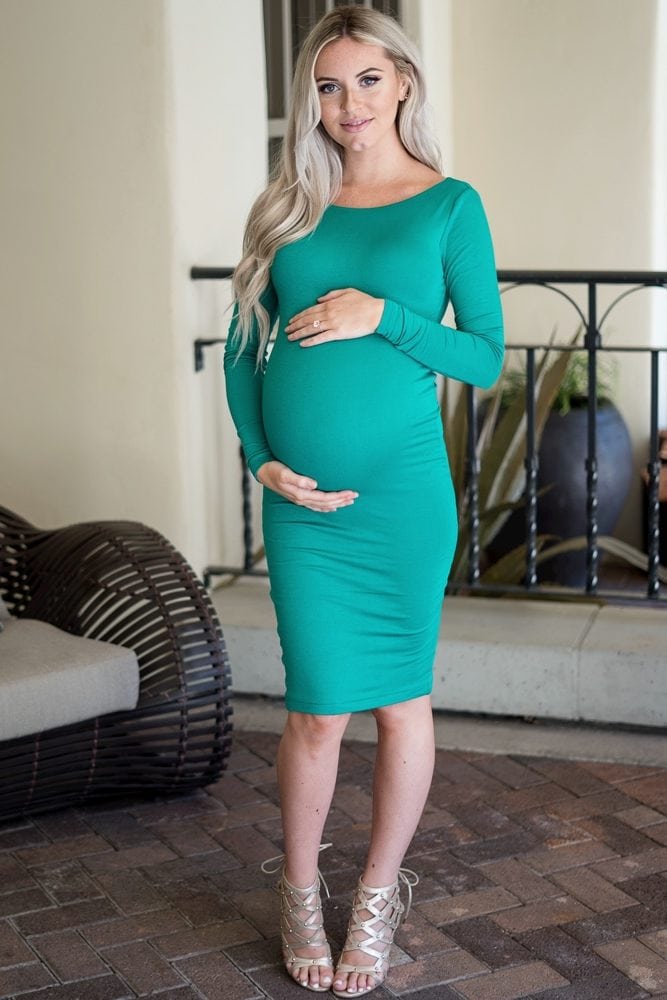 scoop back maternity dress