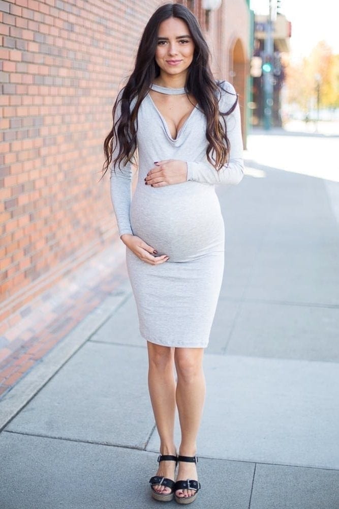 cowl maternity dress