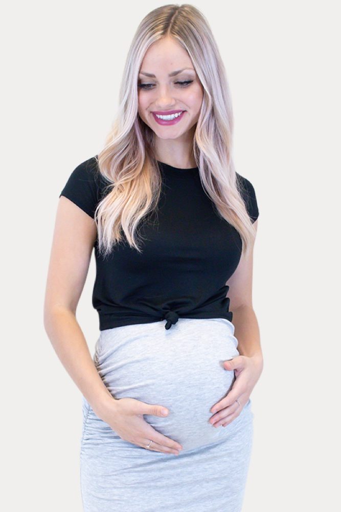 Maternity Crop Top in Black