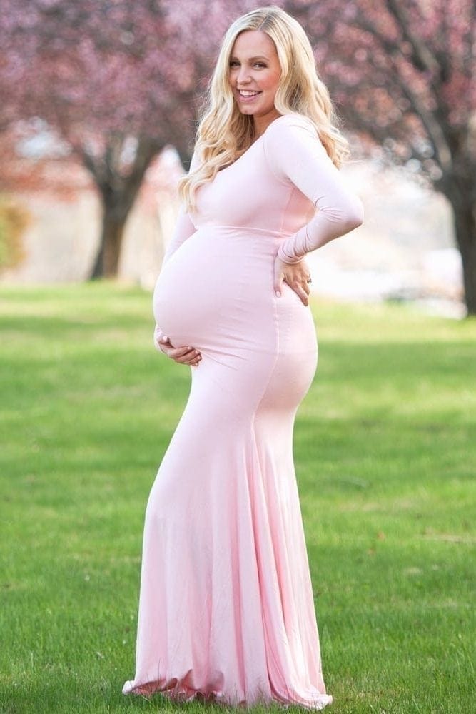 modest maternity gown