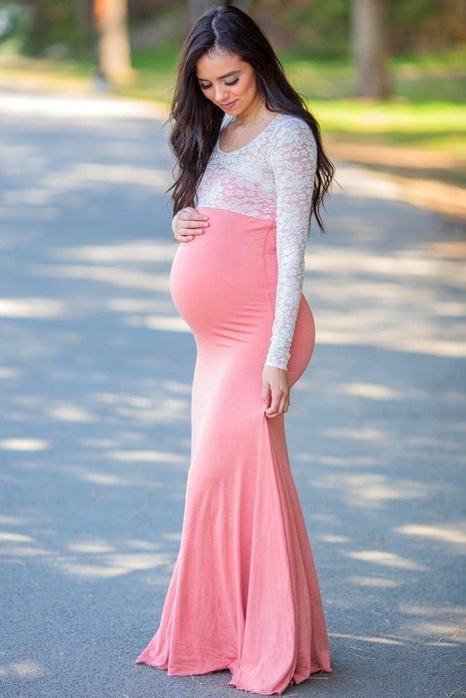 sweetheart lace maternity gown