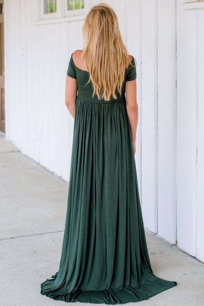 open maternity photoshoot gown