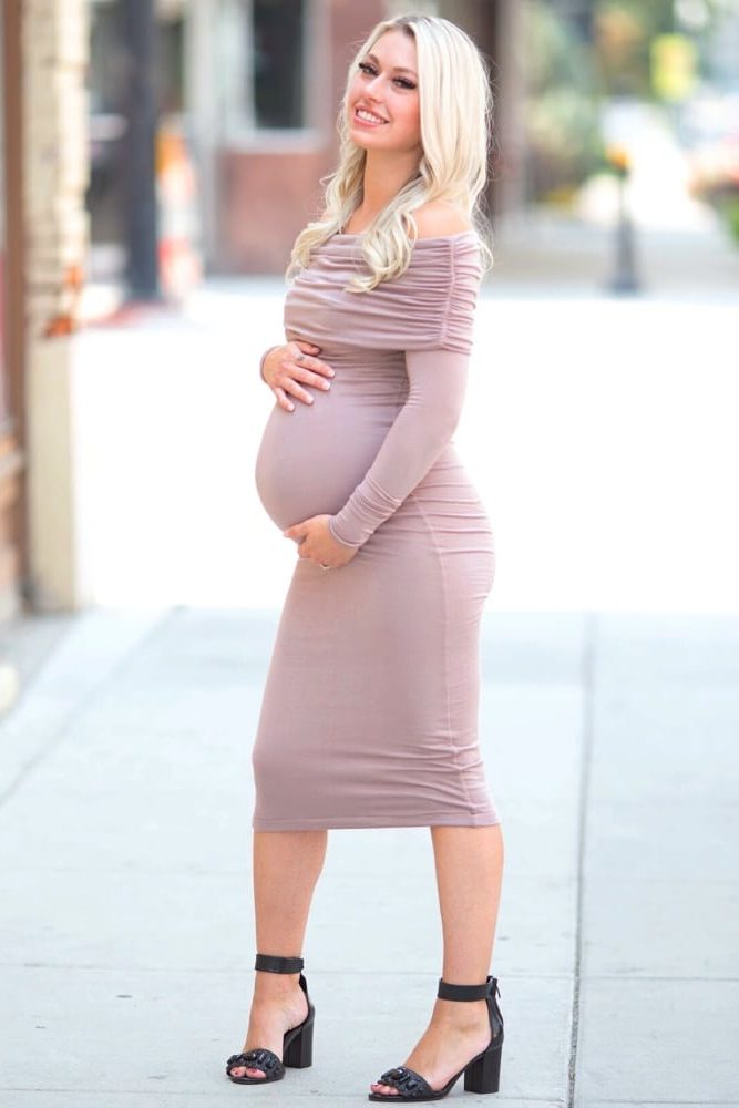 sophisticated maternity dress