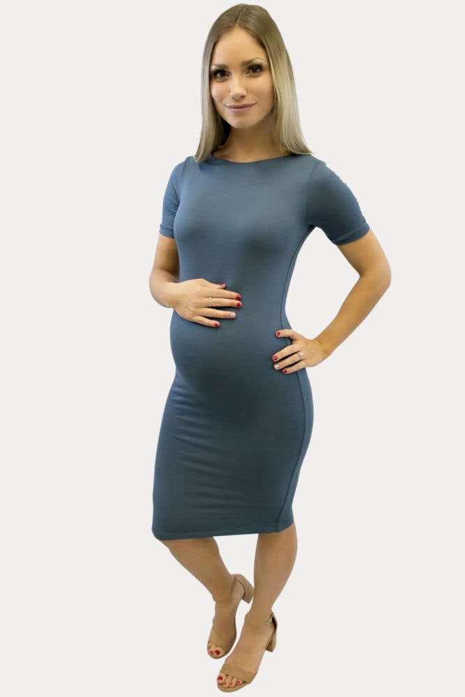 knee length maternity dress