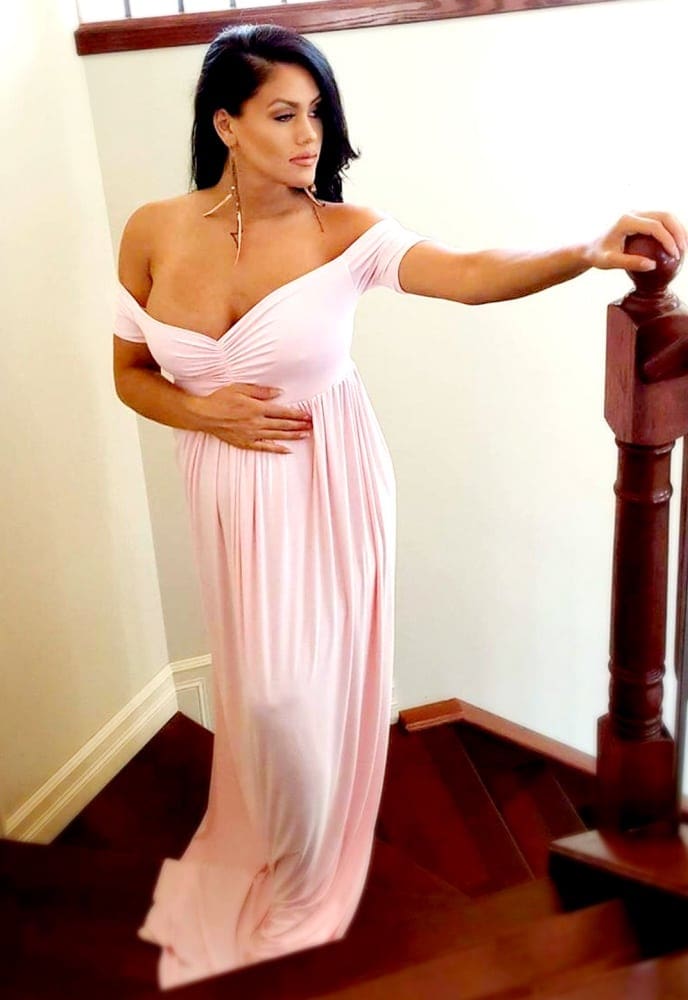 pink baby shower gown