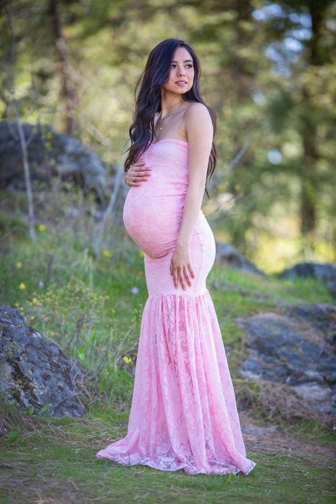 pink baby shower gown