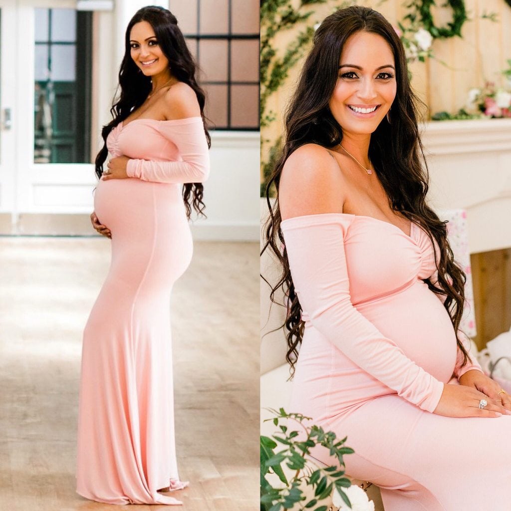 pink baby shower gown