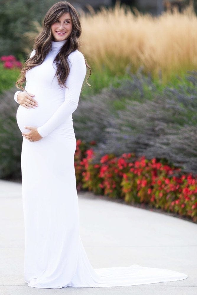 turtleneck pregnancy gown