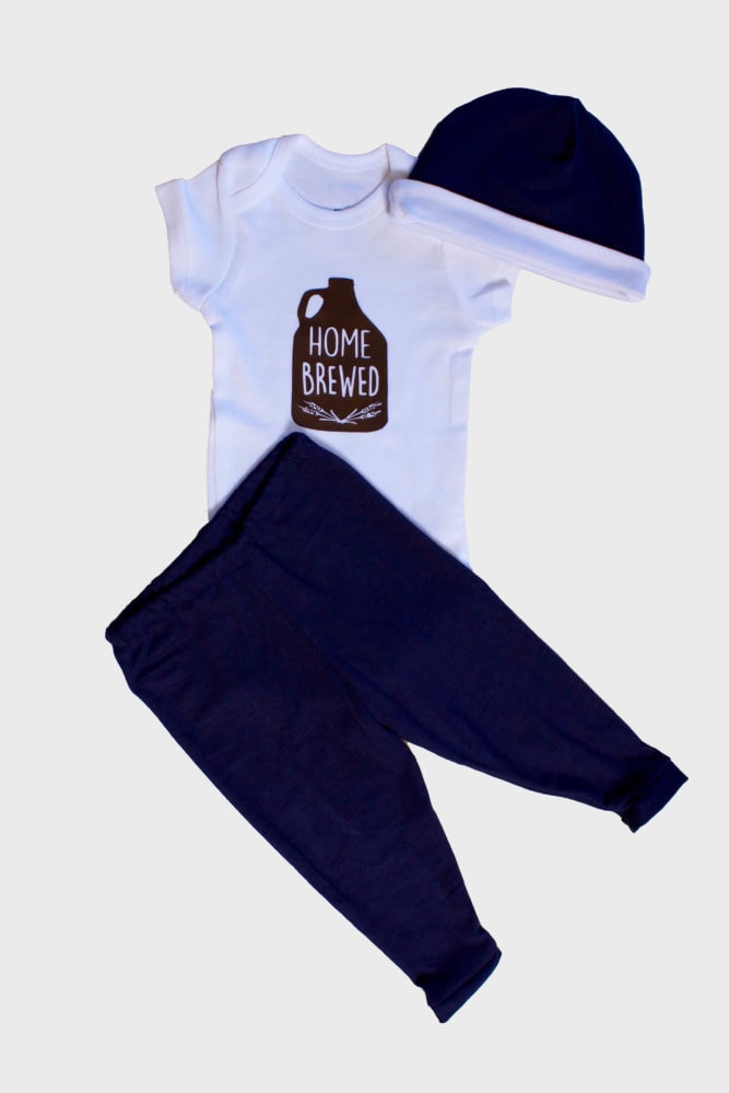 home brewed baby outfit