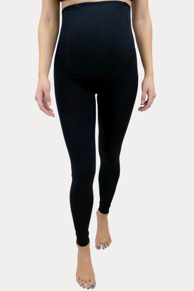basic black maternity leggings