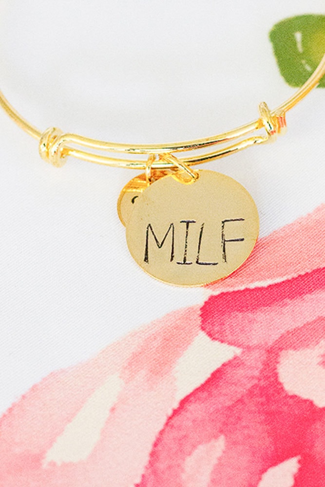 gold milf bracelet