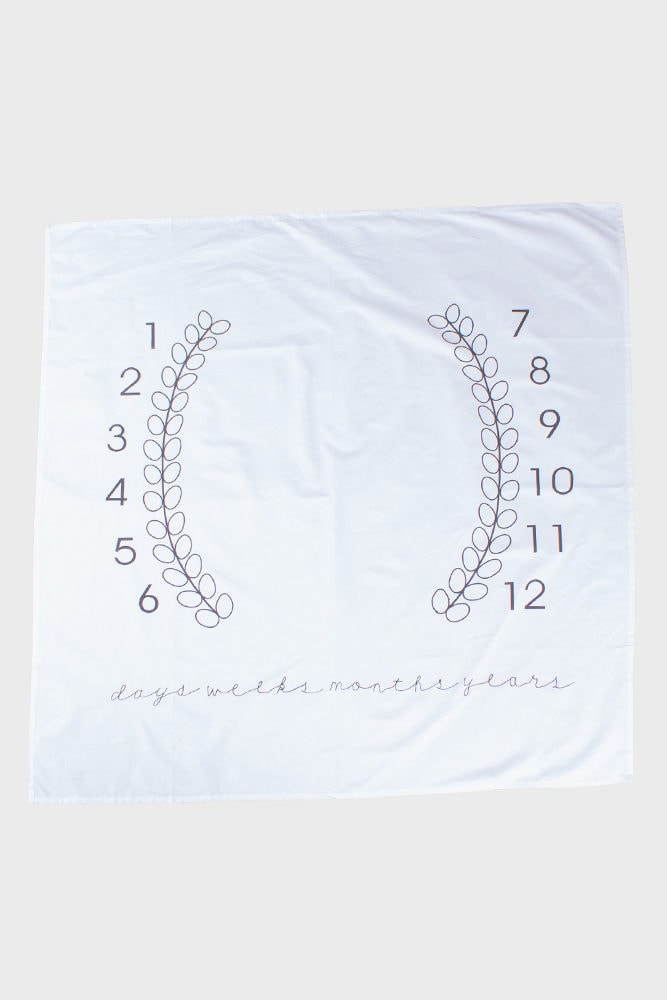 wreath milestone blanket