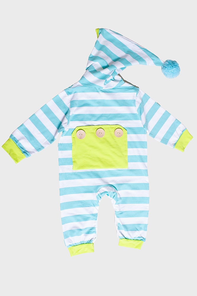 colorful striped baby onesie