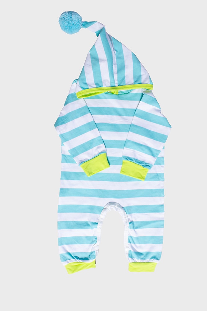 colorful striped baby onesie