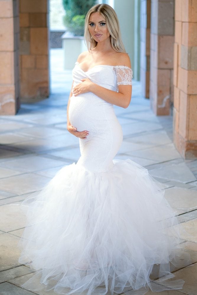 formal maternity gown