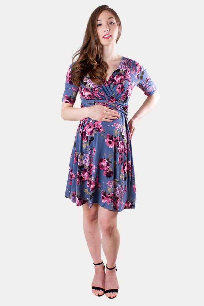 floral maternity sweetheart dress
