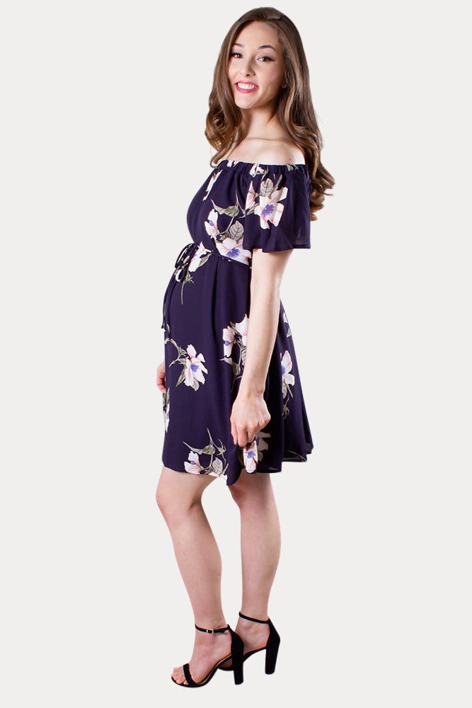 feminine maternity dress