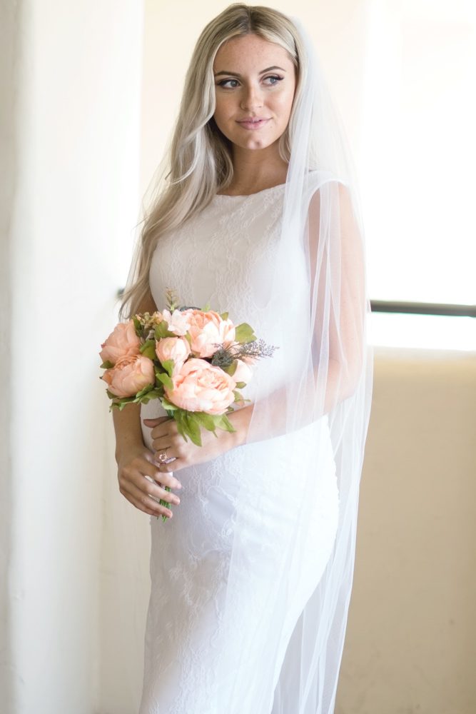 lace pregnancy wedding gown