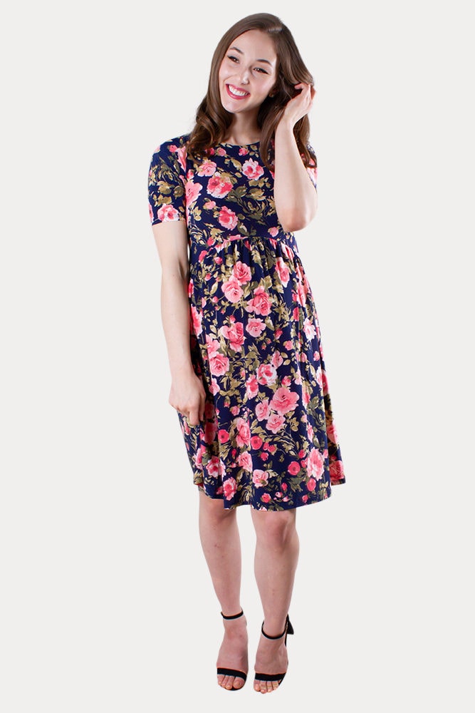 floral maternity mini dress