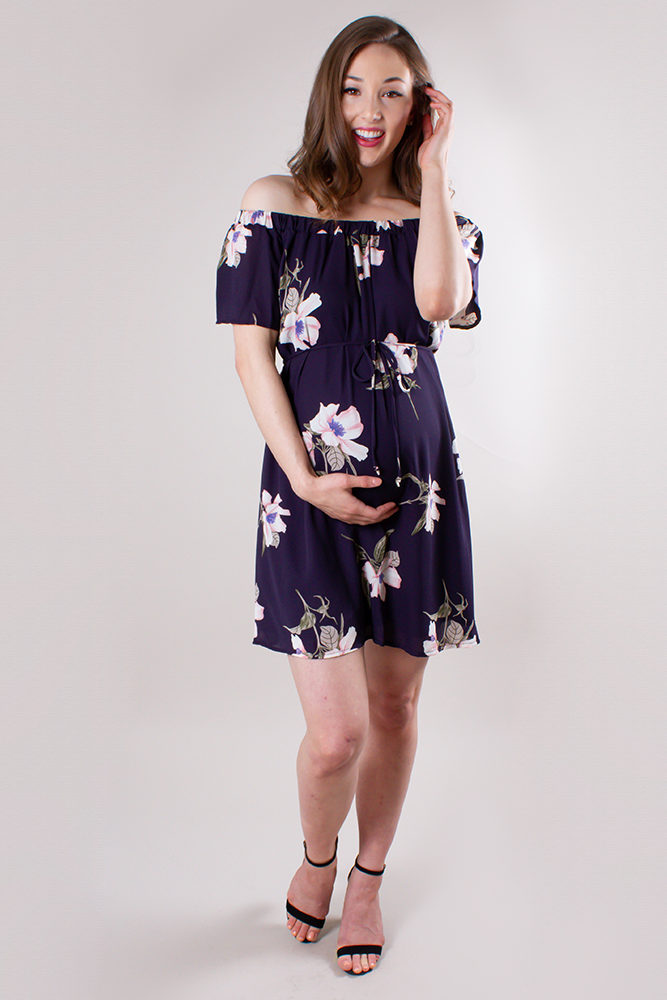 feminine maternity dress