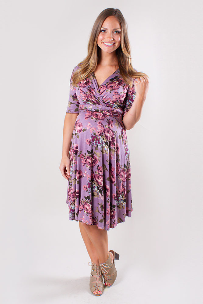 sweetheart maternity wrap dress
