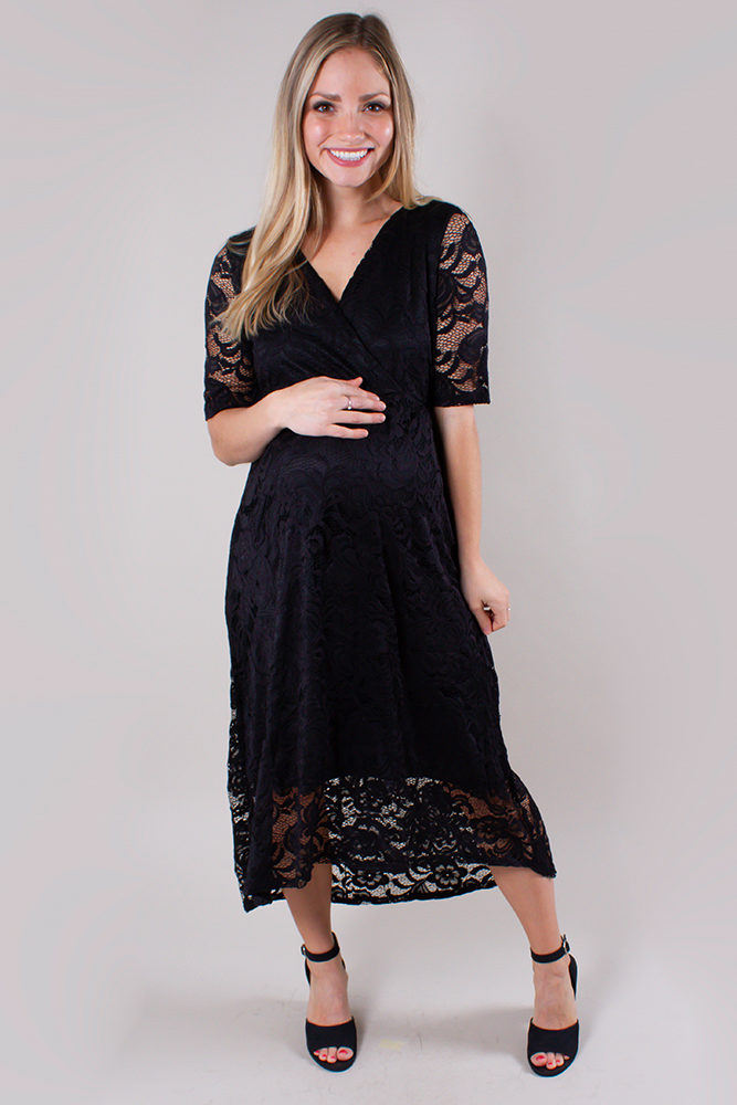 elegant lace maternity dress