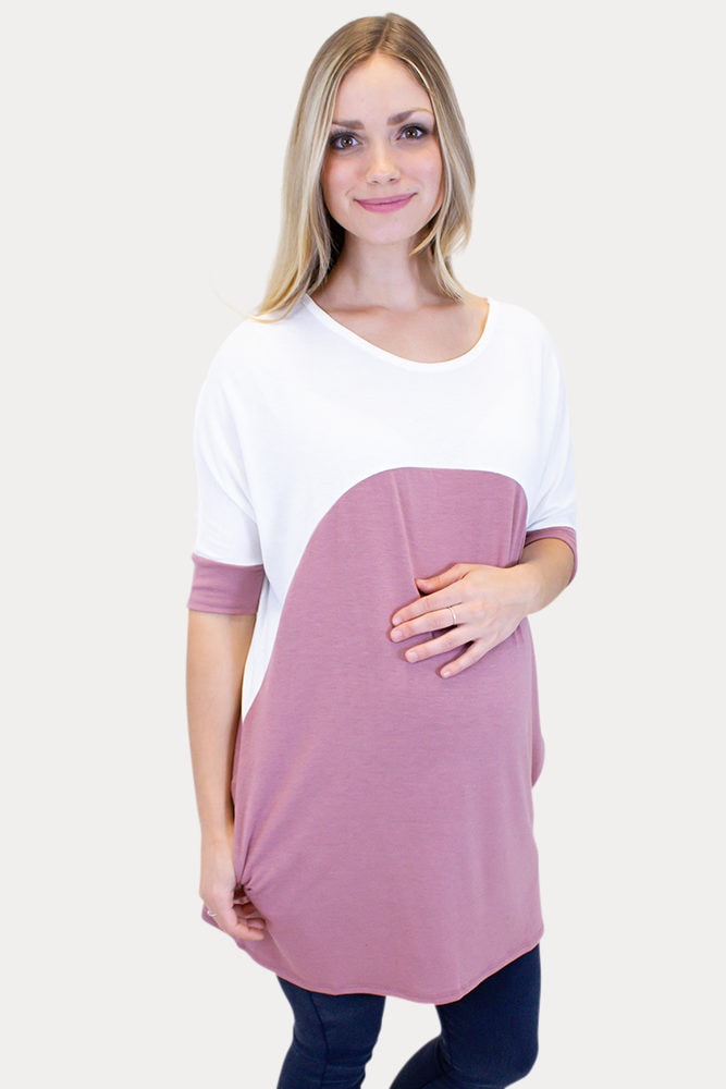 maternity tee with short sleeves