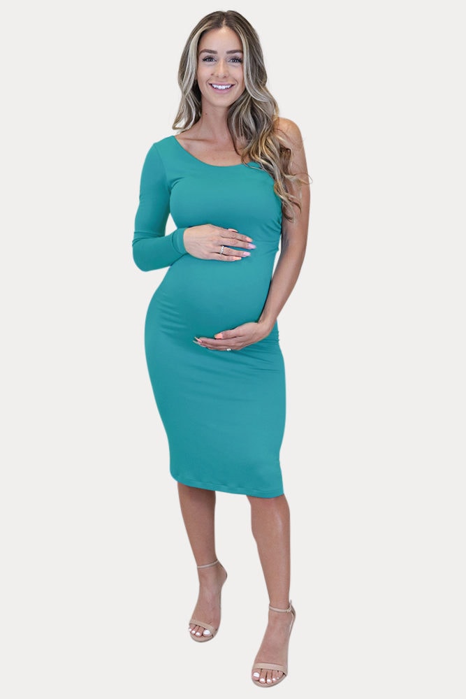 one arm maternity dress