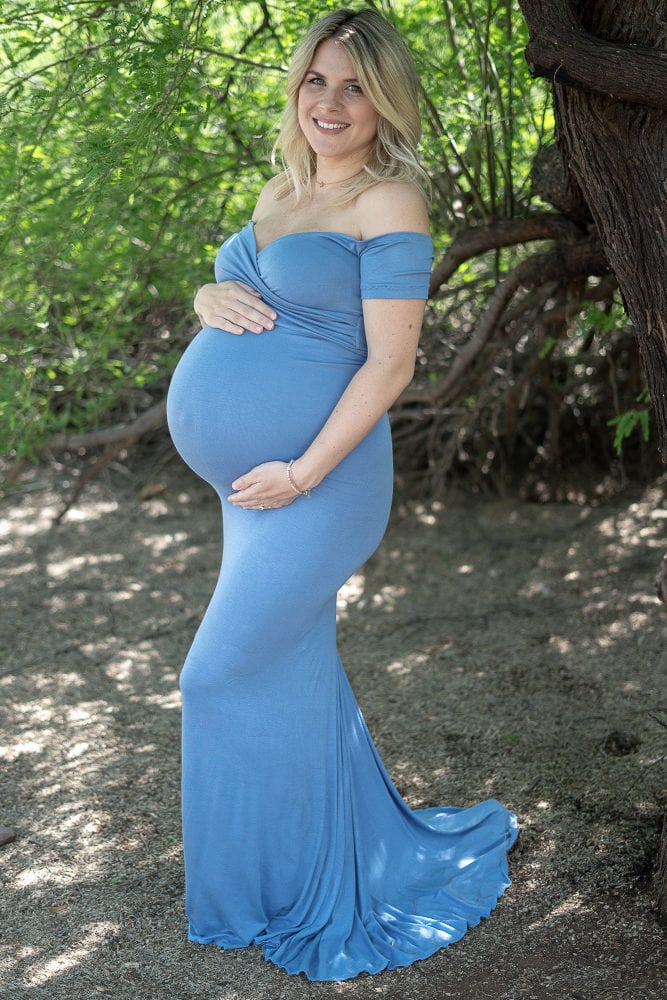 gorgeous maternity gown