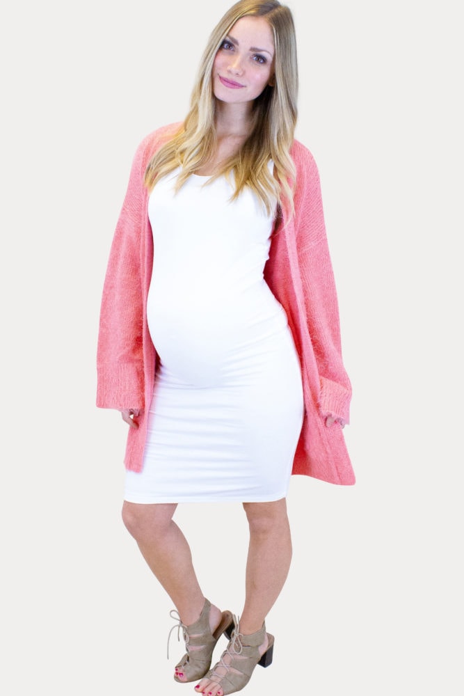tie maternity cardigan