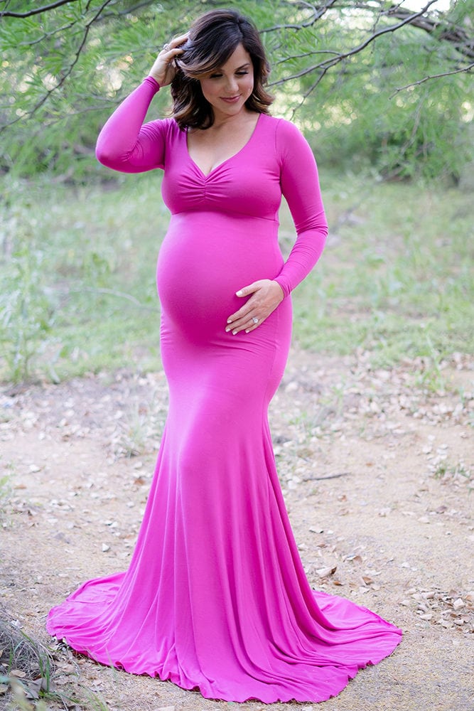 flattering baby shower gown