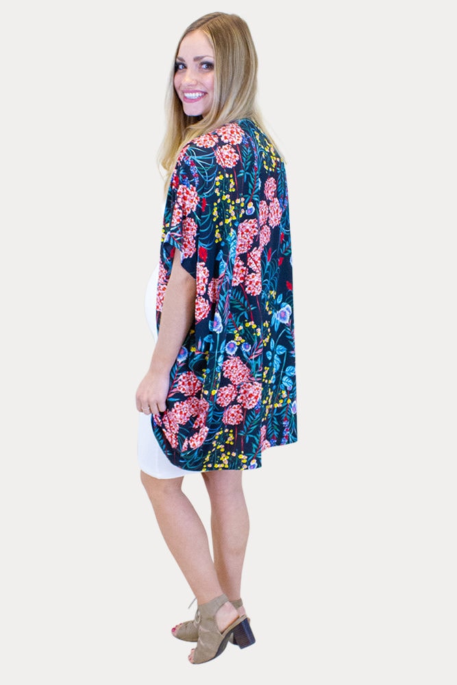 colorful maternity kimono