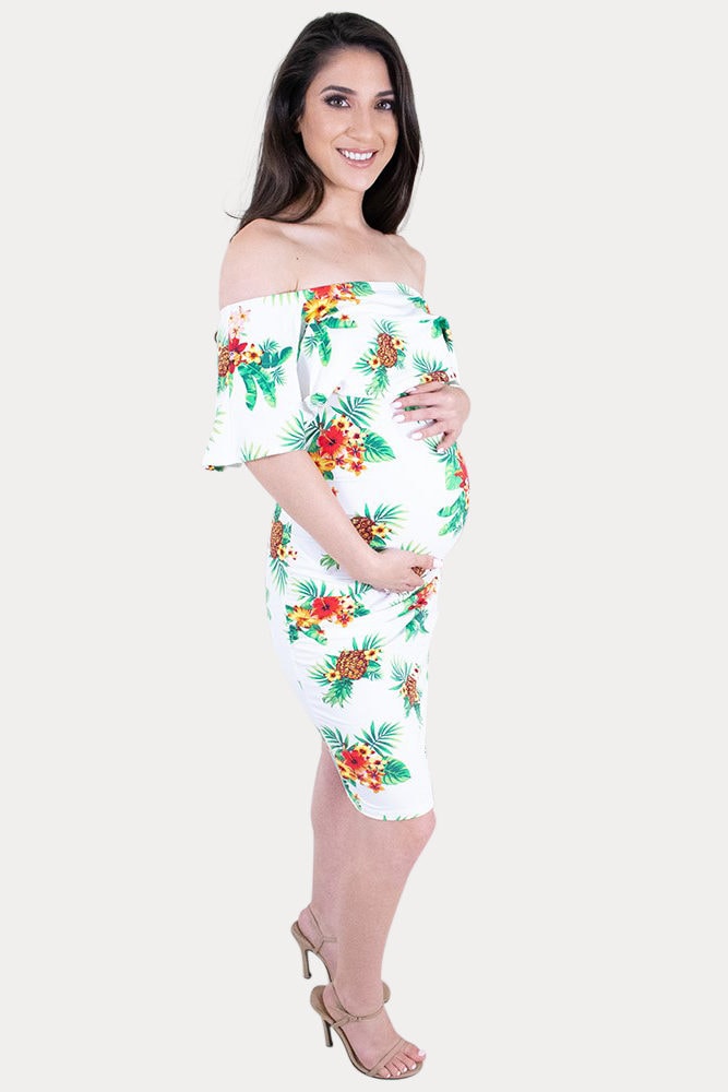 tropical babymoon dress