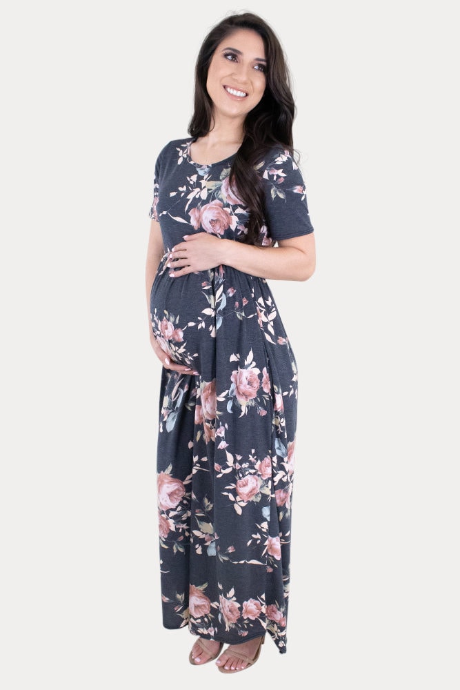 floral maternity maxi
