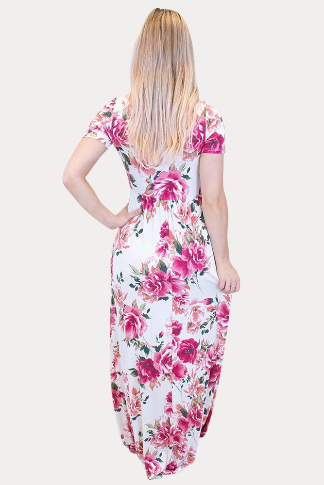 floral baby shower maxi