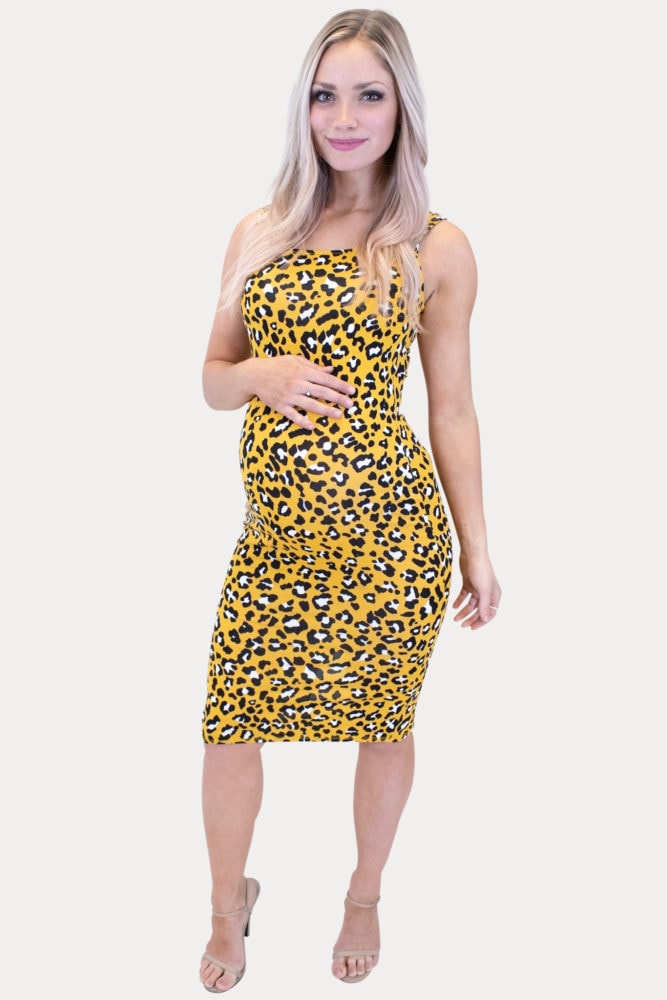 leopard pregnancy dress