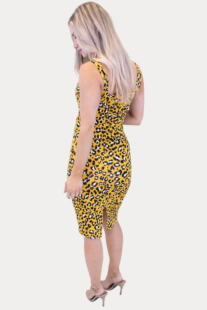 leopard pregnancy dress